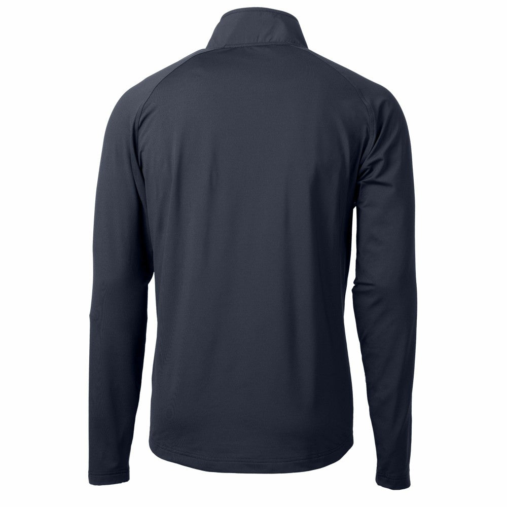 New York Mets Cutter & Buck Adapt Eco Hybrid Raglan DryTec Quarter-Zip Jacket - Navy