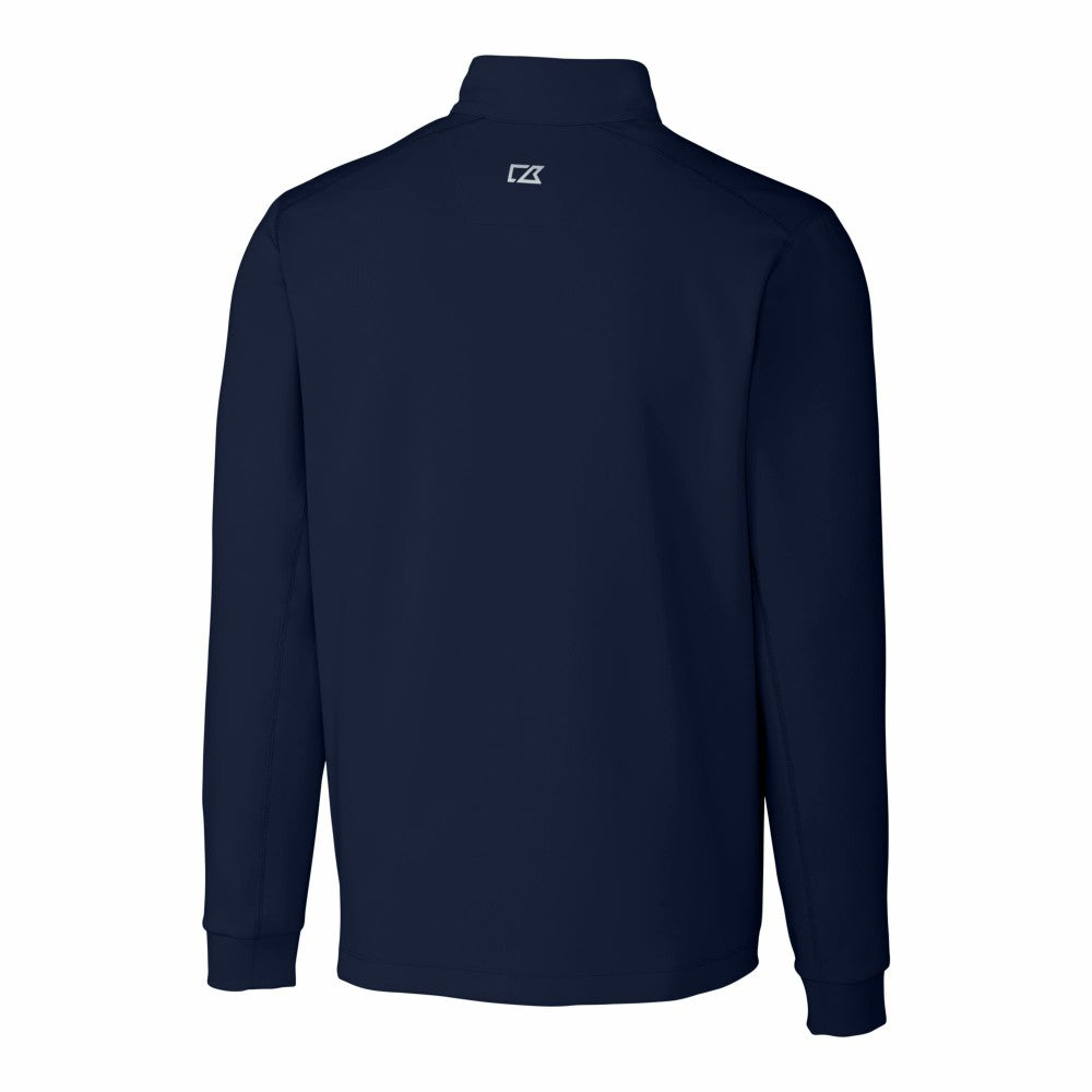 New York Mets Cutter & Buck Traverse Eco Tri-Blend DryTec Quarter-Zip Jacket - Navy