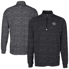 Philadelphia Phillies Cutter & Buck Traverse Eco Camo Tri-Blend DryTec Quarter-Zip Top - Black