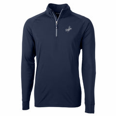 Los Angeles Dodgers Cutter & Buck Adapt Eco Raglan Quarter-Zip Jacket - Navy