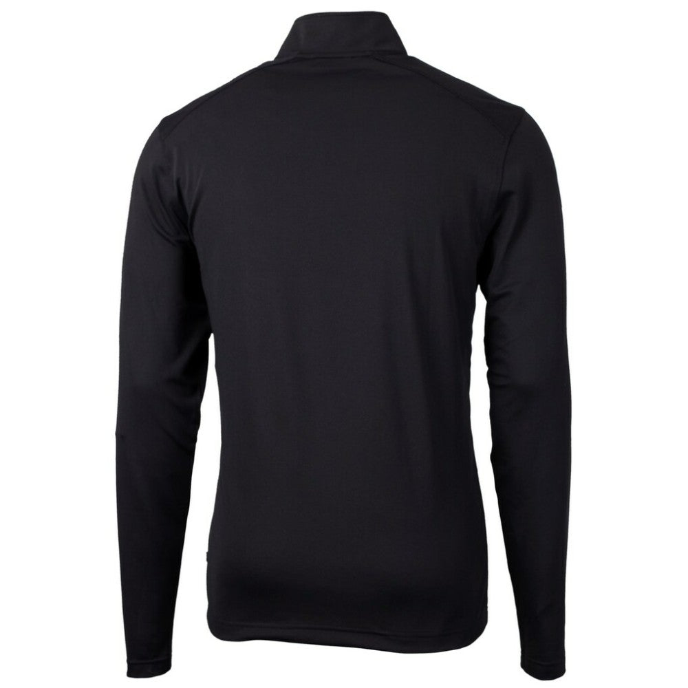 Seattle Mariners Cutter & Buck Virtue Eco Pique Quarter-Zip Jacket - Black