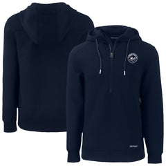 New York Mets Cutter & Buck Roam Eco Recycled Tri-Blend Half-Zip Hoodie - Navy