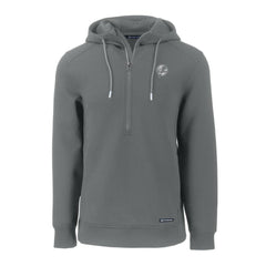 New York Yankees Cutter & Buck Roam Eco Recycled Tri-Blend Half-Zip Hoodie - Gray