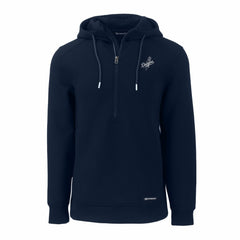 Los Angeles Dodgers Cutter & Buck Roam Eco Recycled Tri-Blend Half-Zip Hoodie - Navy