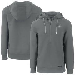 Los Angeles Dodgers Cutter & Buck Roam Eco Recycled Tri-Blend Half-Zip Hoodie - Gray