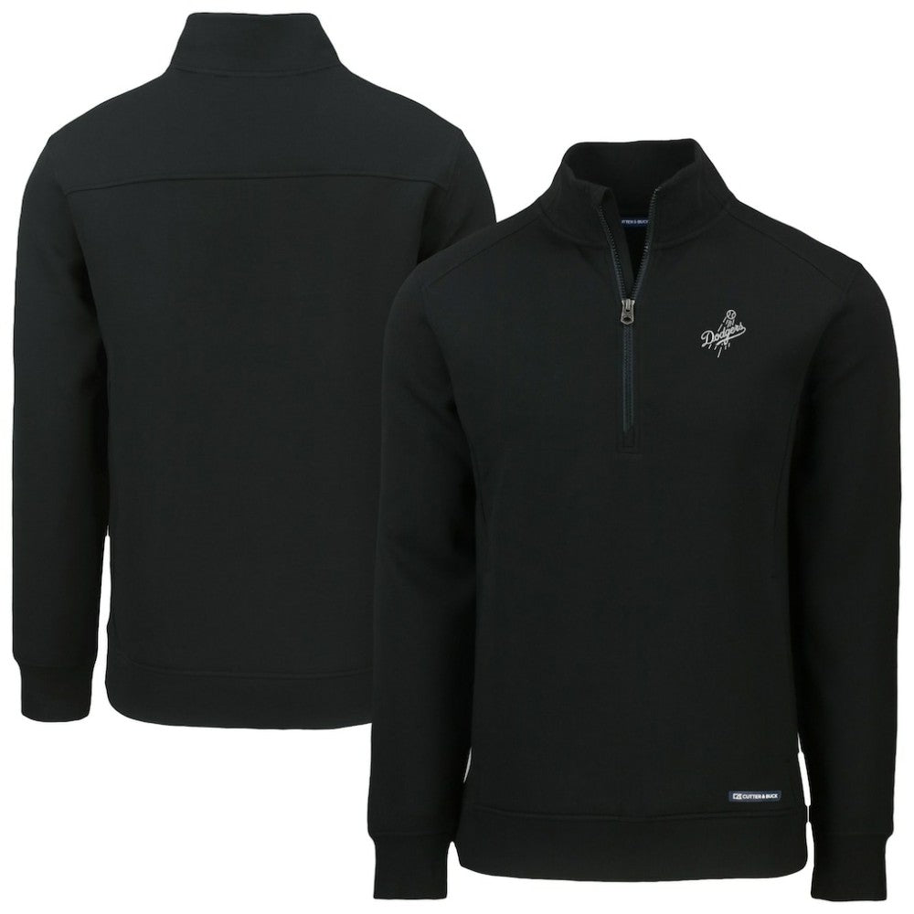 Los Angeles Dodgers Cutter & Buck Roam Eco Quarter-Zip Jacket - Black