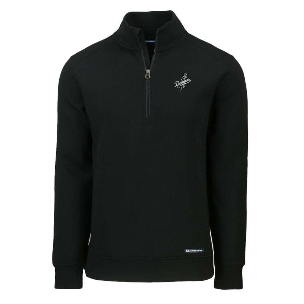 Los Angeles Dodgers Cutter & Buck Roam Eco Quarter-Zip Jacket - Black