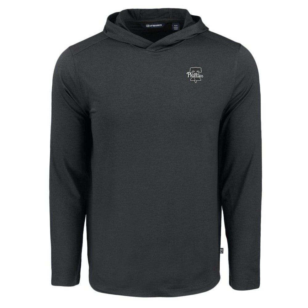 Philadelphia Phillies Cutter & Buck Coastline Epic Comfort Eco Recycled Hoodie T-Shirt - Black