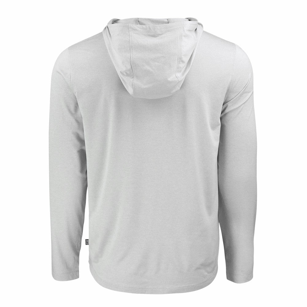 Minnesota Twins Cutter & Buck Coastline Epic Comfort Eco Recycled Hoodie T-Shirt - Gray