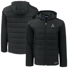 St. Louis Cardinals Cutter & Buck Evoke Hybrid Eco Softshell Recycled Full-Zip Hoodie Jacket - Black