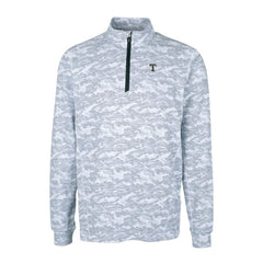 Texas Rangers Cutter & Buck Traverse Eco Camo Tri-Blend DryTec Quarter-Zip Top - Charcoal