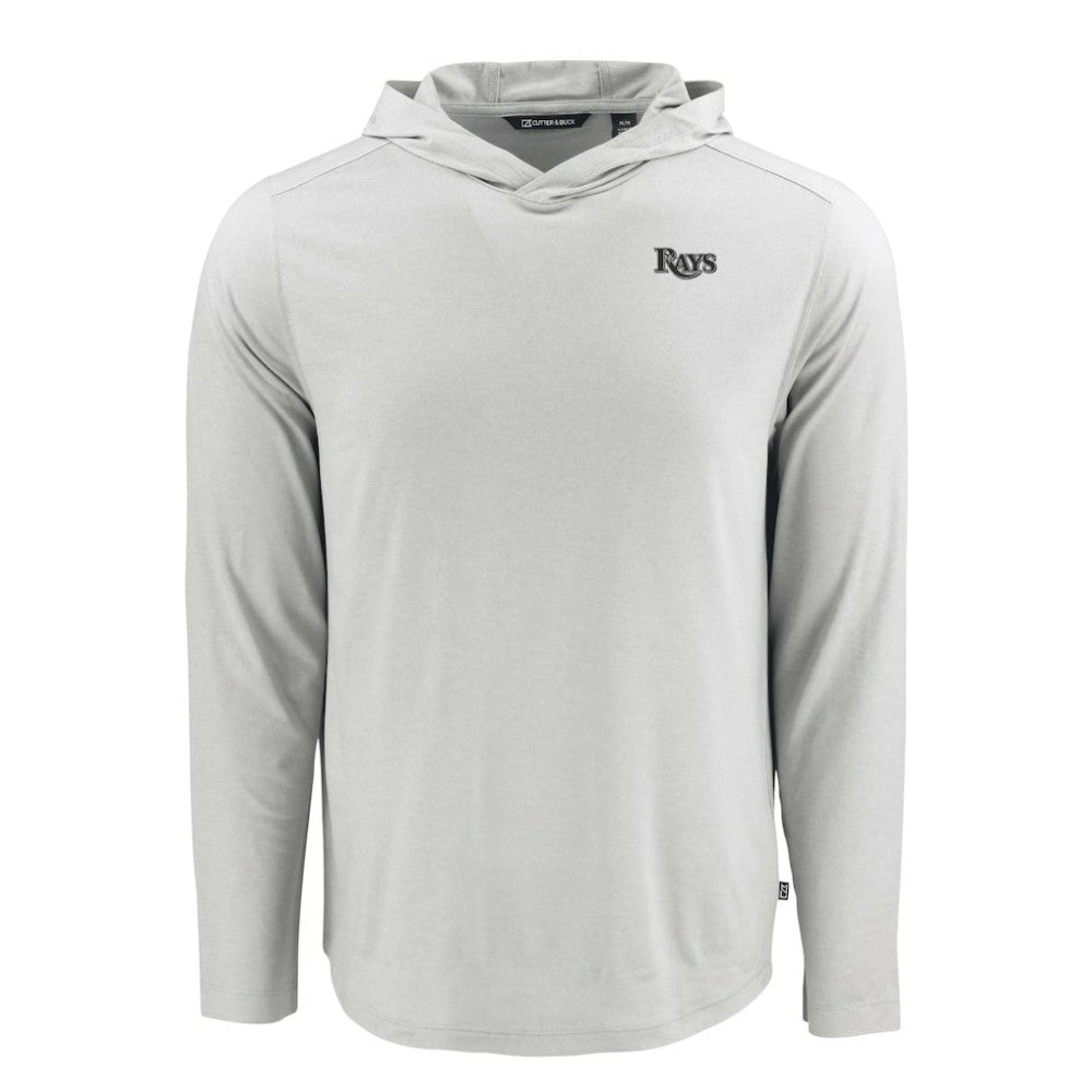 Tampa Bay Rays Cutter & Buck Coastline Epic Comfort Eco Recycled Long Sleeve Hoodie T-Shirt - Gray
