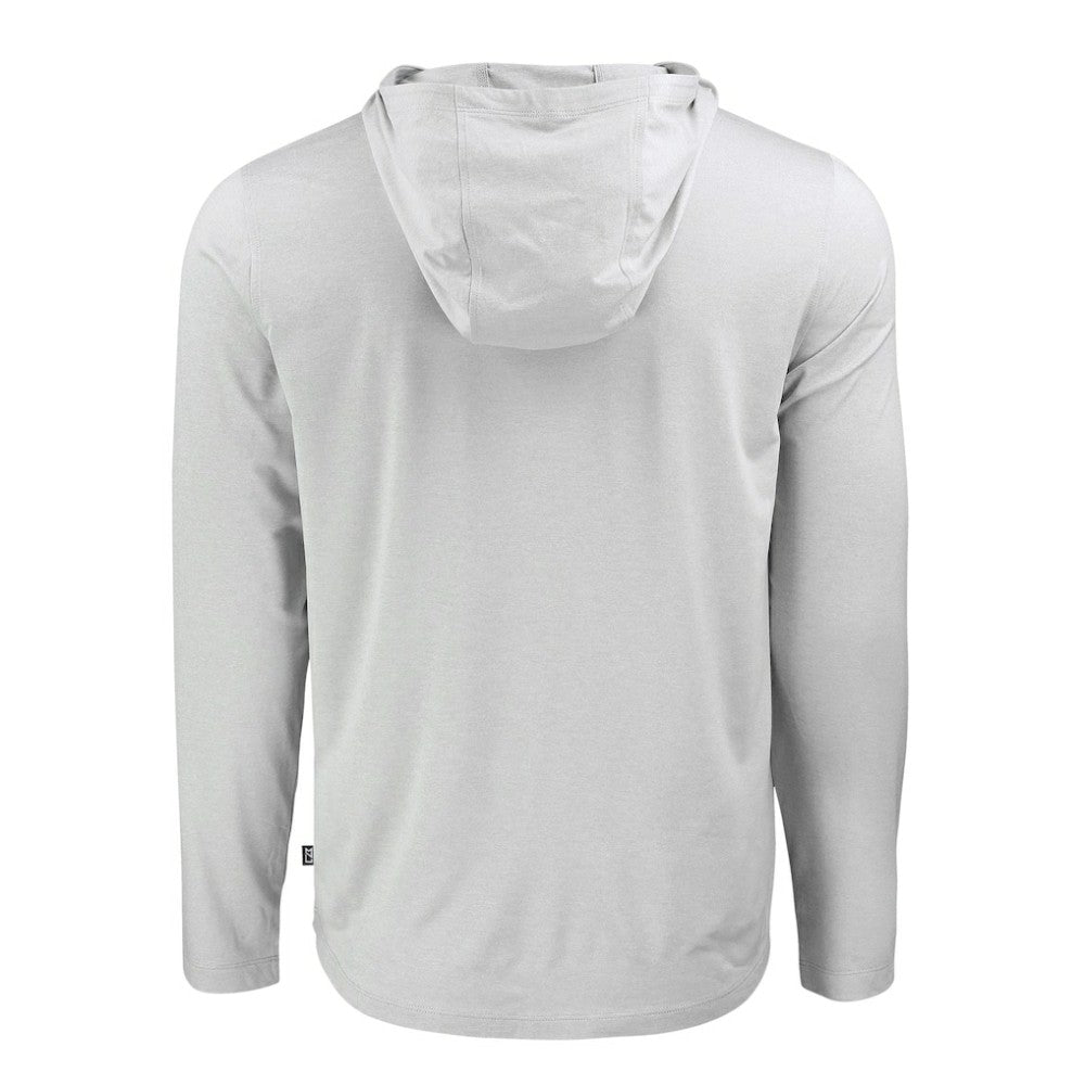 Tampa Bay Rays Cutter & Buck Coastline Epic Comfort Eco Recycled Long Sleeve Hoodie T-Shirt - Gray