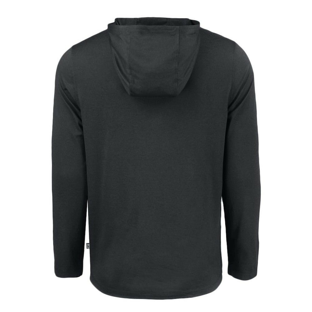 Toronto Blue Jays Cutter & Buck Coastline Epic Comfort Eco Recycled Long Sleeve Hoodie T-Shirt - Black