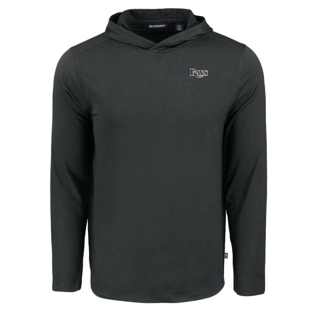 Tampa Bay Rays Cutter & Buck Coastline Epic Comfort Eco Recycled Long Sleeve Hoodie T-Shirt - Black