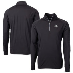 San Francisco Giants Cutter & Buck Big & Tall Adapt Eco DryTec Raglan Quarter-Zip Jacket - Black