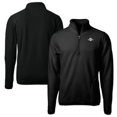 San Francisco Giants Cutter & Buck Big & Tall Cascade Eco Fleece Quarter-Zip Jacket - Black