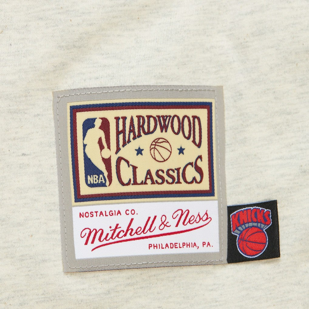 New York Knicks Hardwood Classics Legacy Defined Retro Championship T-Shirt - Oatmeal | Mitchell & Ness for sale