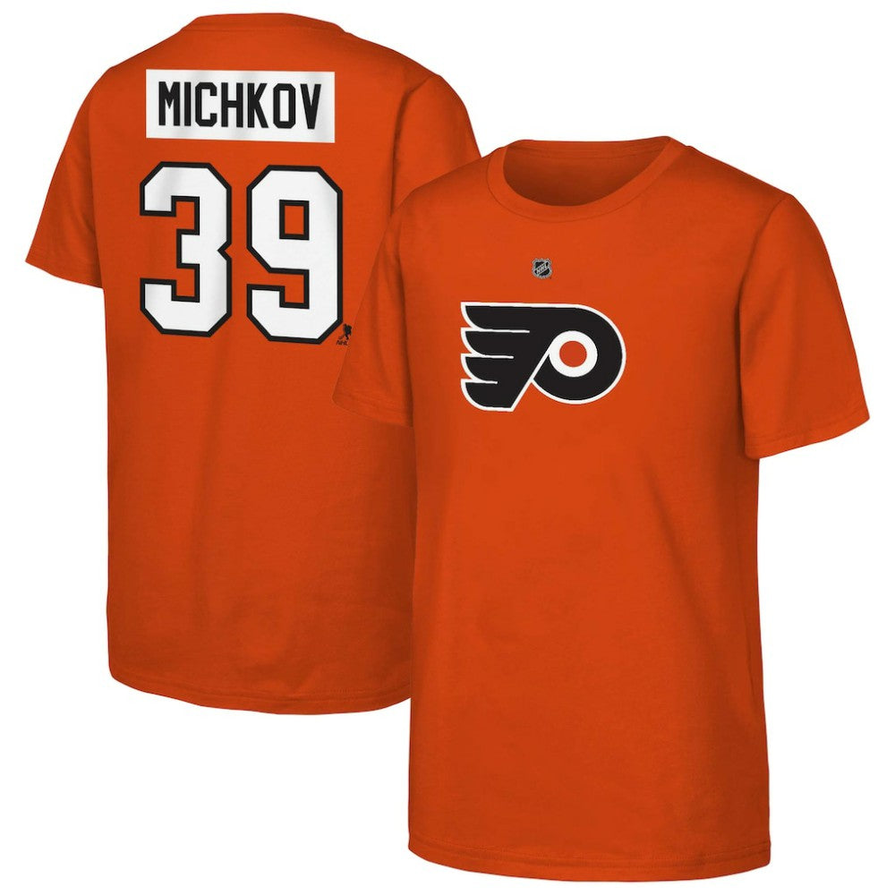 Matvei Michkov Philadelphia Flyers Youth Player Name & Number T-Shirt Orange