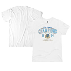 Argentina National Team 1863FC 2024 Copa America Champions T-Shirt - White for sale