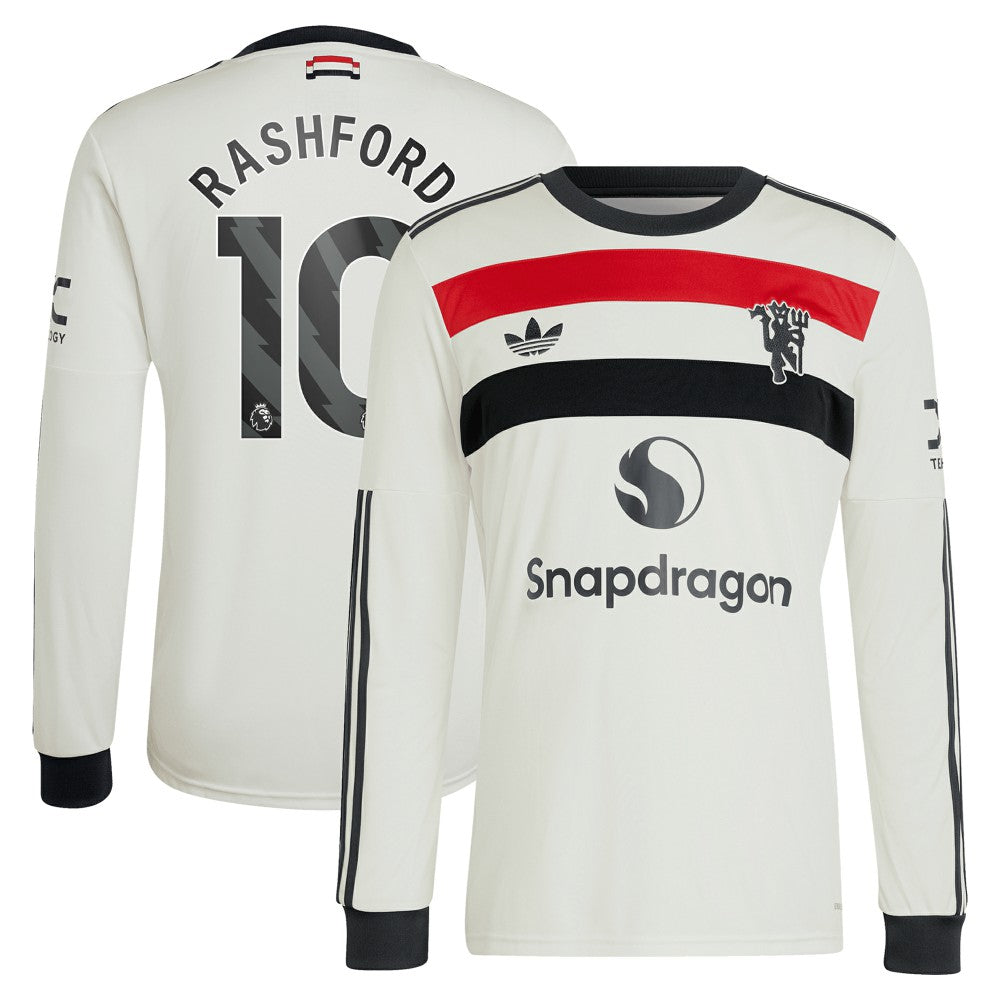 Marcus Rashford Manchester United Originals 2024/25 Third Replica Long Sleeve Jersey - Cream | Adidas online
