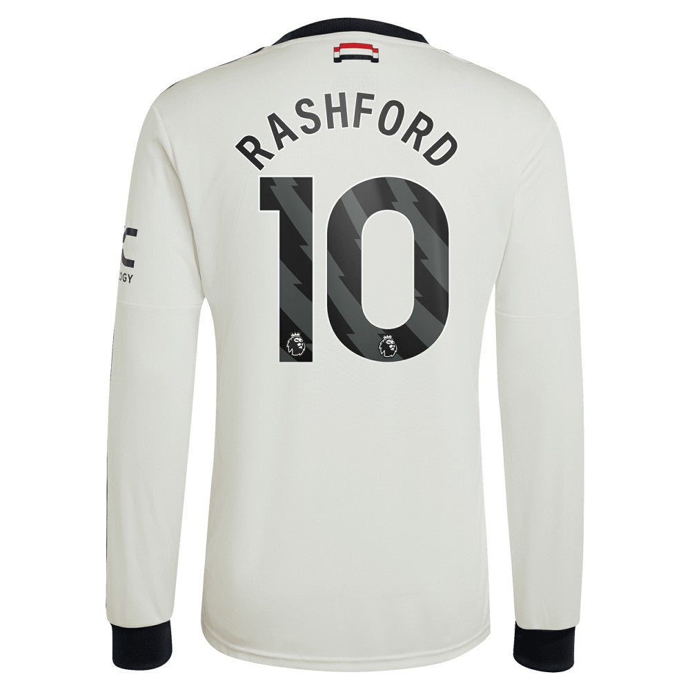 Marcus Rashford Manchester United Originals 2024/25 Third Replica Long Sleeve Jersey - Cream | Adidas online