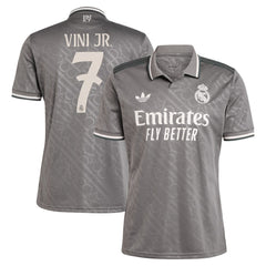 Vini Jr. Real Madrid Originals 2024/25 Third Replica Player Jersey - Charcoal | Adidas discount