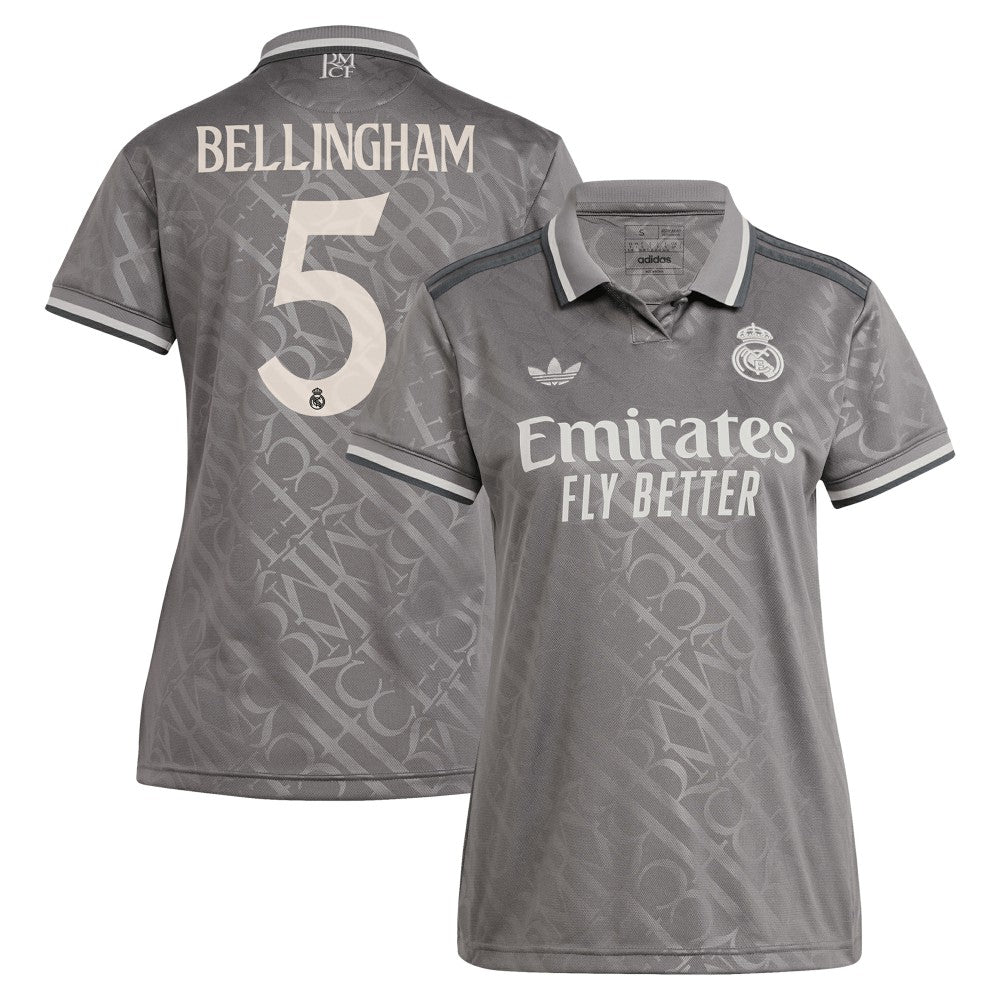 Jude Bellingham Real Madrid Originals Women's 2024/25 Third Replica Player Jersey - Charcoal | Adidas on sale