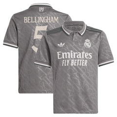 Jude Bellingham Real Madrid Originals Youth 2024/25 Third Replica Player Jersey - Charcoal | Adidas shop