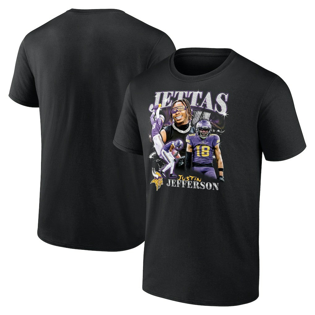 Justin Jefferson Minnesota Vikings Notorious Player Graphic T-Shirt - Black on sale
