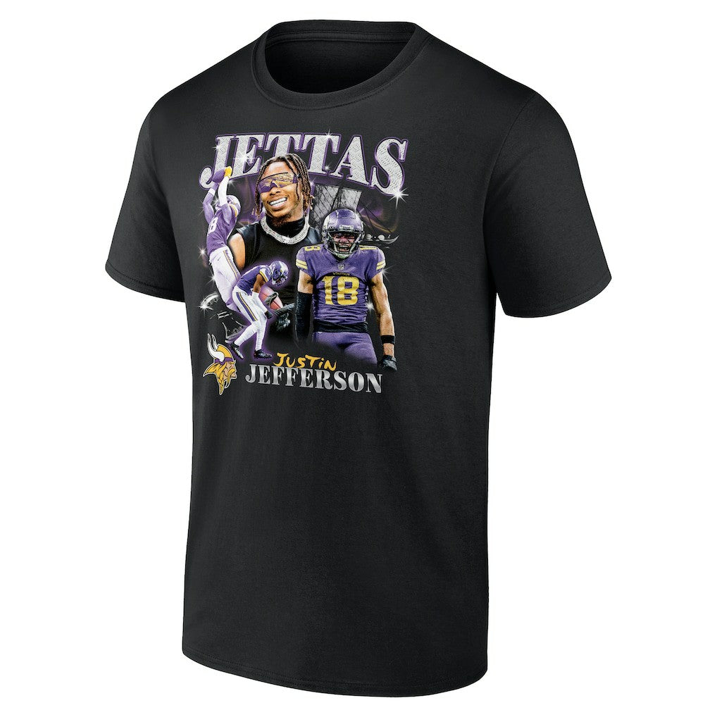 Justin Jefferson Minnesota Vikings Notorious Player Graphic T-Shirt - Black on sale