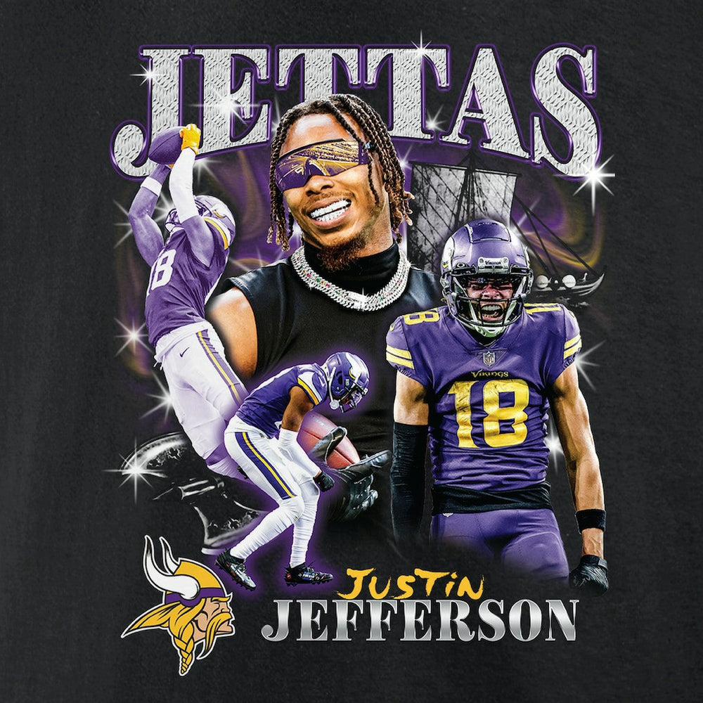 Justin Jefferson Minnesota Vikings Notorious Player Graphic T-Shirt - Black on sale