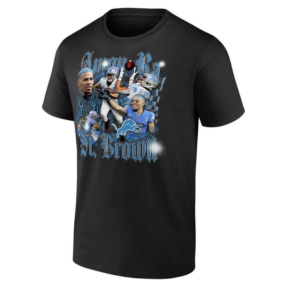 Amon-Ra St. Brown Detroit Lions Notorious Player Graphic T-Shirt - Black online