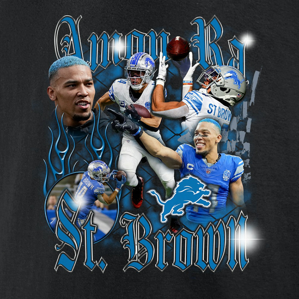 Amon-Ra St. Brown Detroit Lions Notorious Player Graphic T-Shirt - Black online