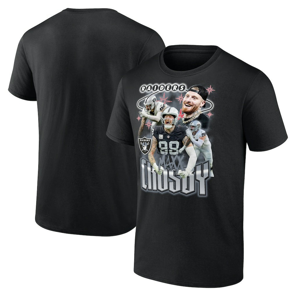 Maxx Crosby Las Vegas Raiders Notorious Player Graphic T-Shirt - Black discount