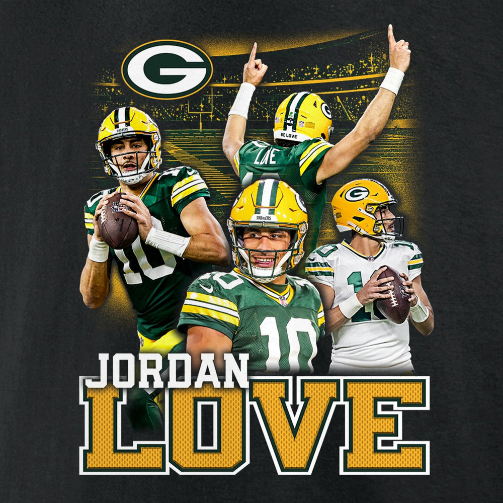 Jordan Love Green Bay Packers Notorious Player Graphic T-Shirt - Black online