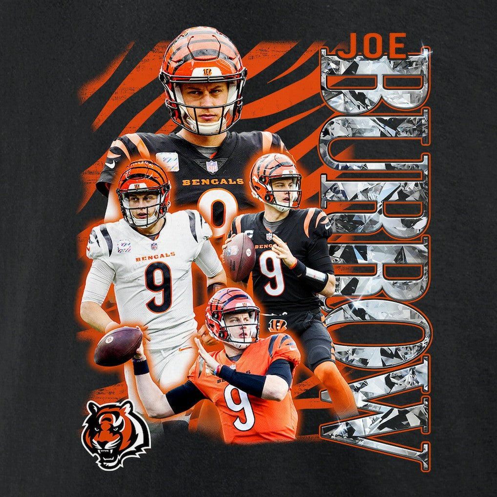 Joe Burrow Cincinnati Bengals Notorious Player Graphic T-Shirt - Black on sale