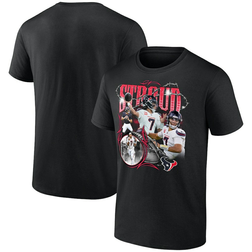 C.J. Stroud Houston Texans Notorious Player Graphic T-Shirt - Black on sale