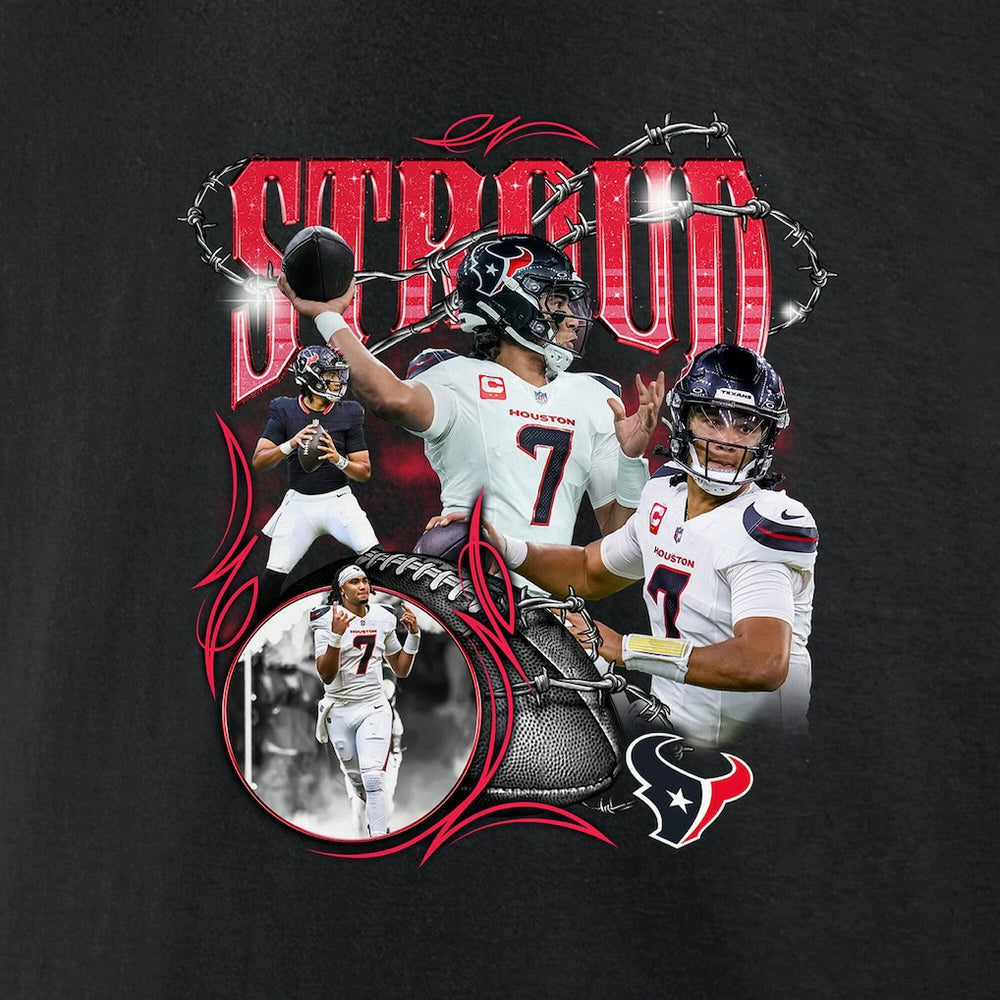 C.J. Stroud Houston Texans Notorious Player Graphic T-Shirt - Black on sale
