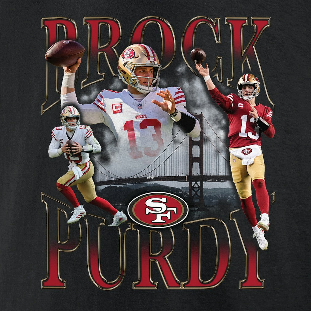 Brock Purdy San Francisco 49ers Notorious Player Graphic T-Shirt - Black sale