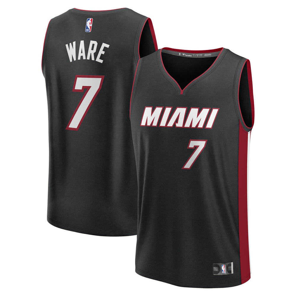 Kel'el Ware Miami Heat Fast Break Replica Player Jersey - Icon Edition - Black | Fanatics online