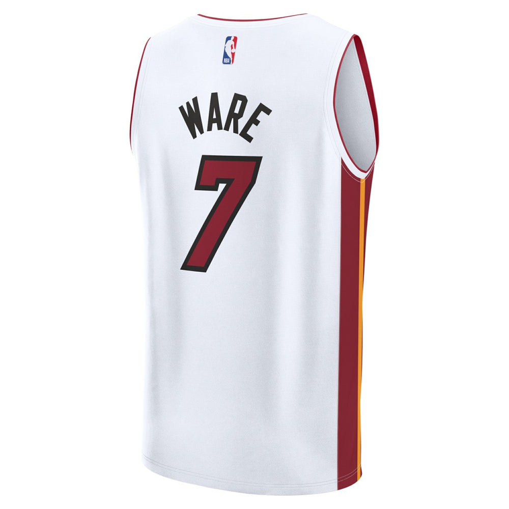 Kel'el Ware Miami Heat Youth Fast Break Replica Player Jersey - Association - White Edition | Fanatics for sale