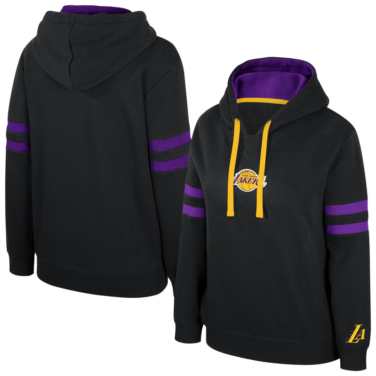 Los Angeles Lakers Stadium Essentials Women's Road Game Pullover Hoodie - Black cheap