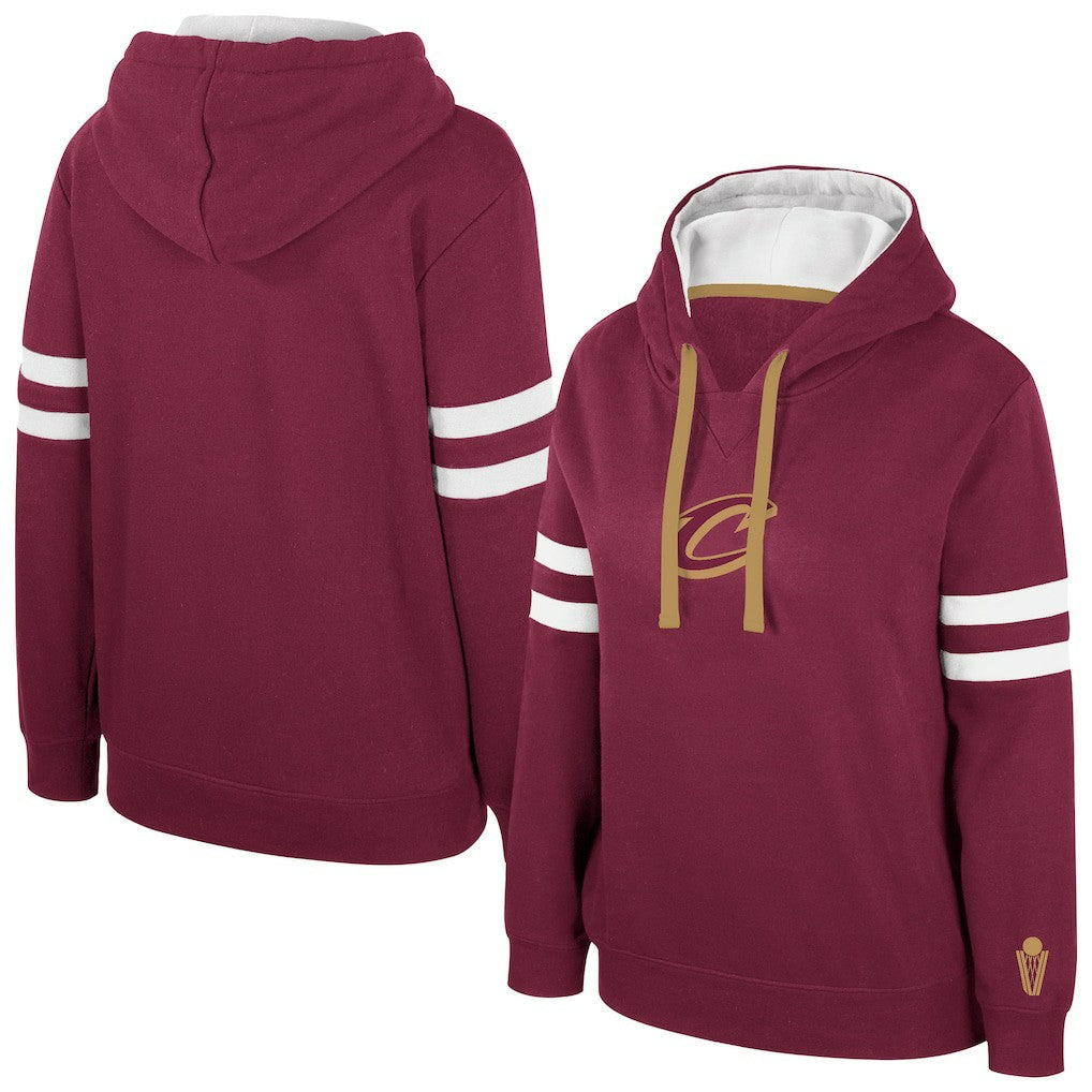 Cleveland Cavaliers Stadium Essentials Women's Road Game Pullover Hoodie sale - Wine outlet