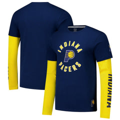 Indiana Pacers Stadium Essentials Unisex Spectator Twofer Long Sleeve T-Shirt - Navy for sale