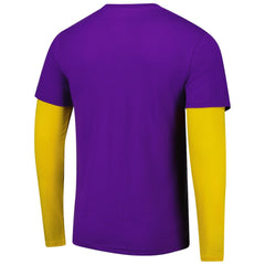 Los Angeles Lakers Stadium Essentials Unisex Spectator 2fer Long Sleeve T-Shirt - Purple cheap
