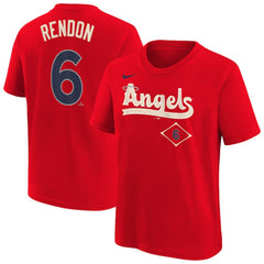 Anthony Rendon Los Angeles Angels Youth Fuse City Connect Name & Number T-Shirt - Red | Nike