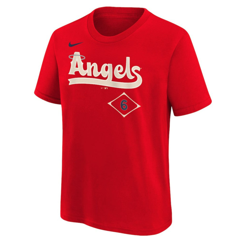 Anthony Rendon Los Angeles Angels Youth Fuse City Connect Name & Number T-Shirt - Red | Nike