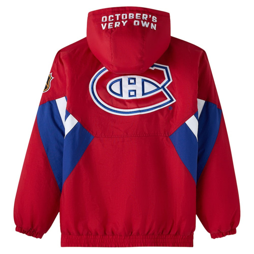 Montreal Canadiens OVO x Starter Half-Zip Hooded Jacket Red