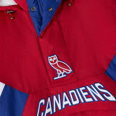 Montreal Canadiens OVO x Starter Half-Zip Hooded Jacket Red